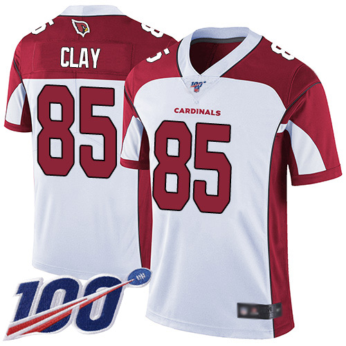 Arizona Cardinals Limited White Men Charles Clay Road Jersey NFL Football #85 100th Season Vapor Untouchable->arizona cardinals->NFL Jersey